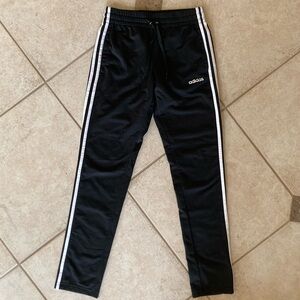 Adidas Women’s Black Joggers with Classic White Stripes